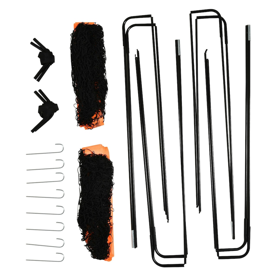 image 1 of HOMCOM Football Goal Folding Outdoor with All Weather Net 6'x3' Orange