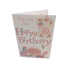With Love Nan Happy 60th Birthday card
