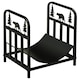 image 1 of Outsunny Firewood Log Rack Fireplace Log Holder w/ Handles Outdoor Indoor Black