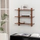 image 2 of Oliver Floating Shelves - 3 Tier Solid Wood Wall Shelf