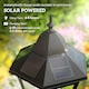 image 9 of Outsunny Outdoor Solar Powered Lantern Lamp Garden Lamp Post Light Black