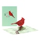 image 1 of Red Cardinal Charm 3D Pop Up Greeting Card