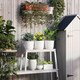 image 8 of Outsunny Set of 3 Round Plant Pots Outdoor 22cm for Garden, White 