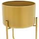 image 3 of Avento Small Gold Finish Floor Planter Gold