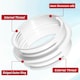 image 7 of SPARES2GO Vent Outlet Hose Connector Coupler Threaded Air Con Cooker Hood Hydroponics Duct Pipe Extension Ring (5" / 5.9") White