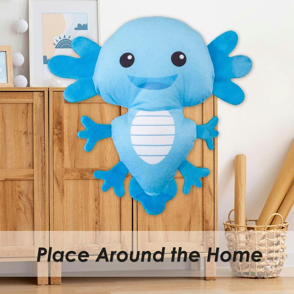 image 1 of Axolotl Soft Toy Cute Plushie Huggable Cuddly Stuffed Toy 20cm Blue