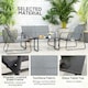image 2 of Outsunny 4 Piece Garden Furniture Set Patio Sofa Set w/ Chairs, Glass Top Table 