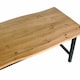 image 2 of Core Products Corona Black, Live Edge Large Dining Table H76cm x W150cm x D80cm Black | antique waxed pine