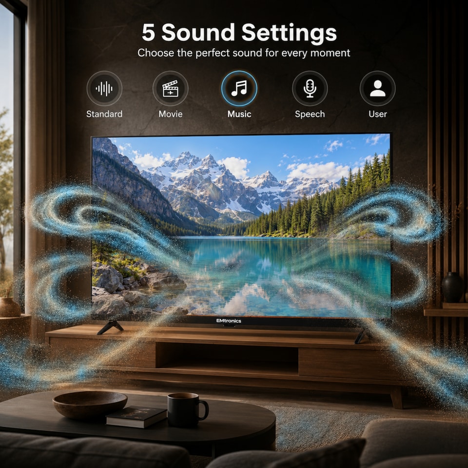 image 1 of EMtronics 40 Inch Full HD 1080p LED TV - EM40HDRADVD
