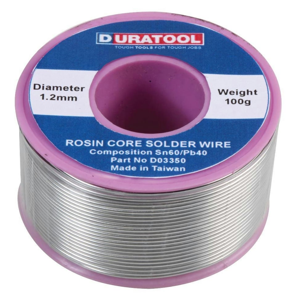 DURATOOL - 60/40 Solder Wire, 1.2mm, 100g