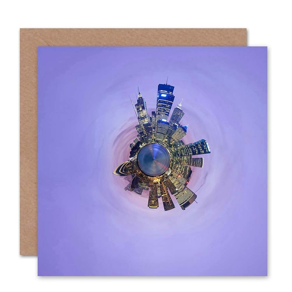 image 1 of Little World City Skyline Skyscraper Wheel Art Card