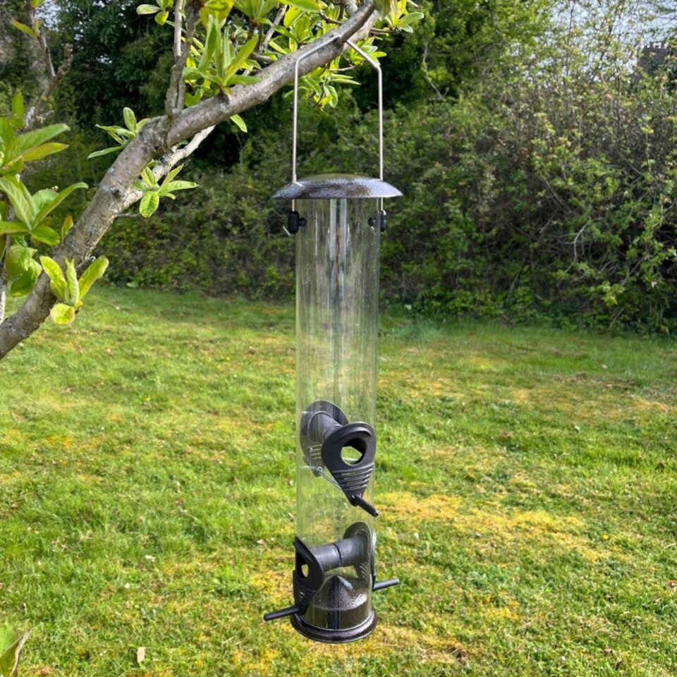 image 1 of Large Hanging Bird Seed Feeders (Set of 4)