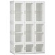 image 1 of HOMCOM Portable Wardrobe, Clothes Organiser with Hanging Rods, White | White