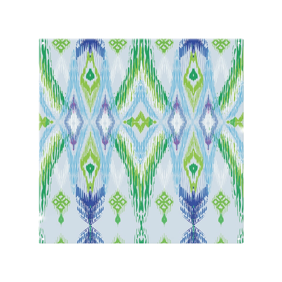 image 1 of Ethnic Style Modern Scarf Splash Back | White