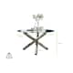 image 5 of Furniturebox Vogue Large Round Chrome Metal Clear Glass Dining Table