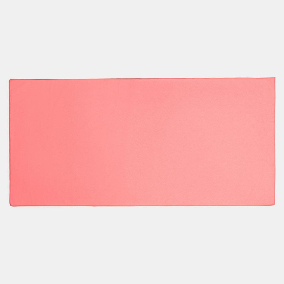 image 1 of OHS Plain Microfibre Quick Dry Beach Towel Bathroom | Orange | Coral | One size