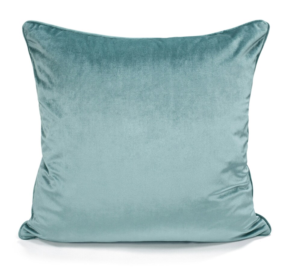 image 1 of Luxury Plain Matte Velvet Cushion - 43cm x 43cm | Green | Teal