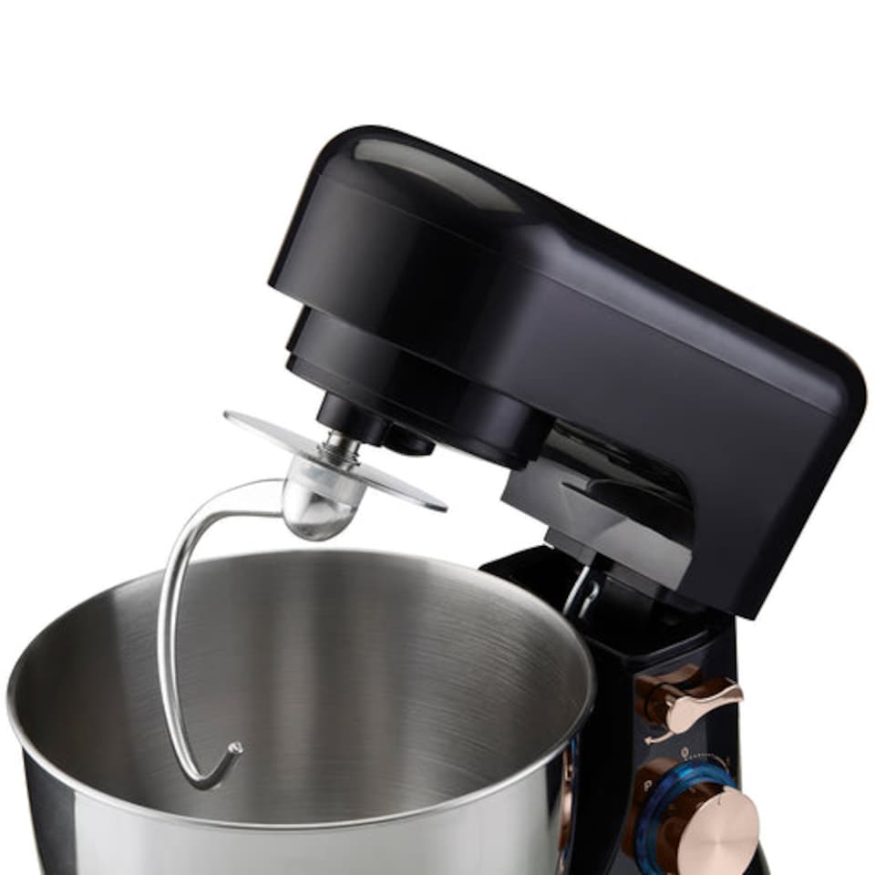 image 1 of Cooks Professional 1000W Stand Mixer with 4.5L Mixing Bowl & 8 Speeds | Black | Black & Rose Gold