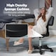image 4 of HOMCOM Adjustable Swivel Salon Chair Padded Seat Back 5 Wheels Black