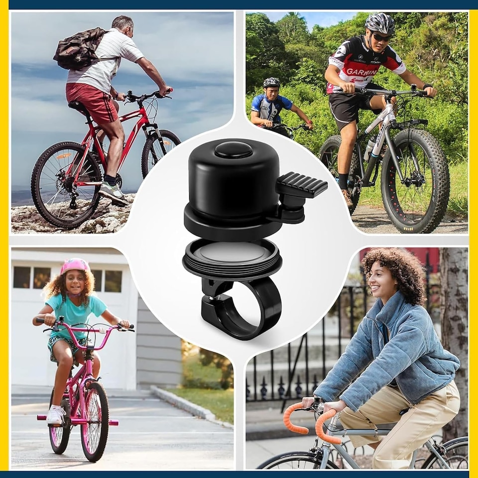 image 1 of Airtag Holder Bike Bell Hidden Bicycle Apple Tag (With P09 Tracker)
