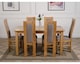 image 3 of Oslo 150 x 90 cm Medium Oak Dining Table and 6 Stanford Chairs | Brown | Brown