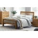 image 3 of Premium Oak Bed with High Footend (FSC Mix) - Double 4ft 6" (135cm)