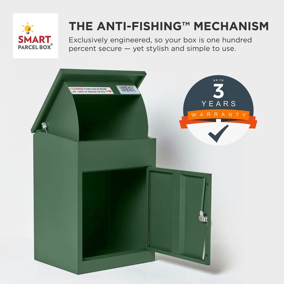 image 1 of SMART PARCEL BOX® Medium Front Access Green