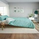 image 2 of Cow Parsley Botanical Print Duvet Cover Set – Cotton Rich 200 Thread Count Soft Bedding Green | Super King