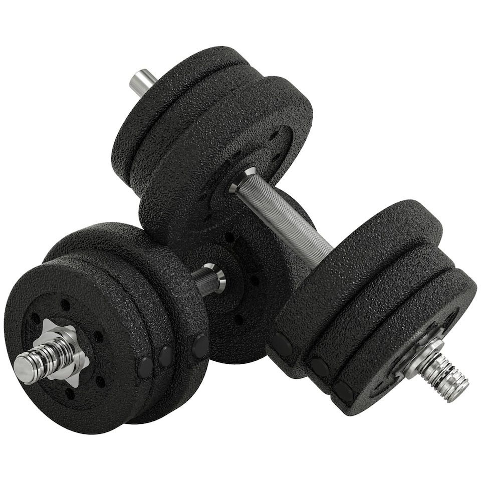 image 1 of HOMCOM 25KG Adjustable Dumbbells Weight Set Hand Weight for Body Fitness