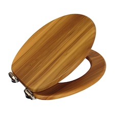 Showerdrape Norfolk Soft Close Antique Pine Wooden Toilet Seat | Multi | 1
