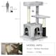 image 7 of PawHut Cat Tree with Scratch Post Condo Perch for Indoor Cats, 85cm, Grey