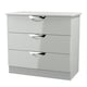 image 4 of Holborn 3 Drawer Chest of Drawers in Grey Gloss & Dusk Grey (Ready Assembled) | Grey | Grey Gloss & Dusk Grey
