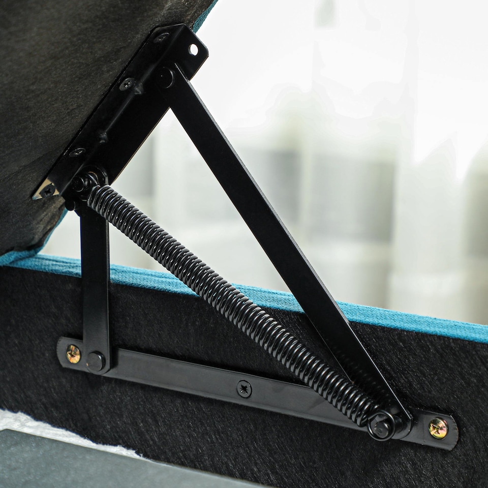 image 1 of HOMCOM Convertible Modular Sectional Sofa with Storage, Tufted 3 Seater Sofa Set, L Shaped Couch with Ottoman, Wood Frame for Living Room, Light Blue | Blue | One Size