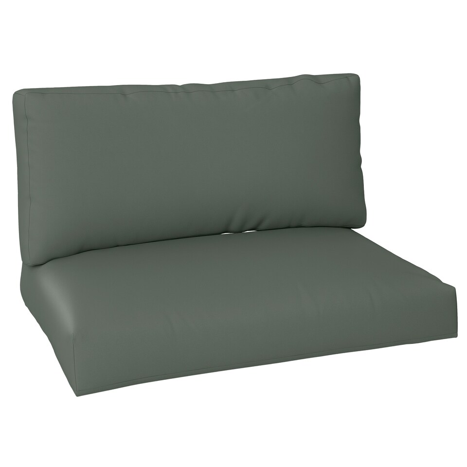 image 1 of Outsunny 2 Seat Pallet Cushions 20cm Thick Outdoor Seat Pads, Charcoal Grey
