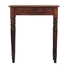 Artisan Furniture Solid Wood Turned Legs 1 Drawer Chestnut Console, Brown