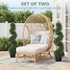 image 4 of Artificial Cypress Topiary Tree with 700 Leaves, Set of 2