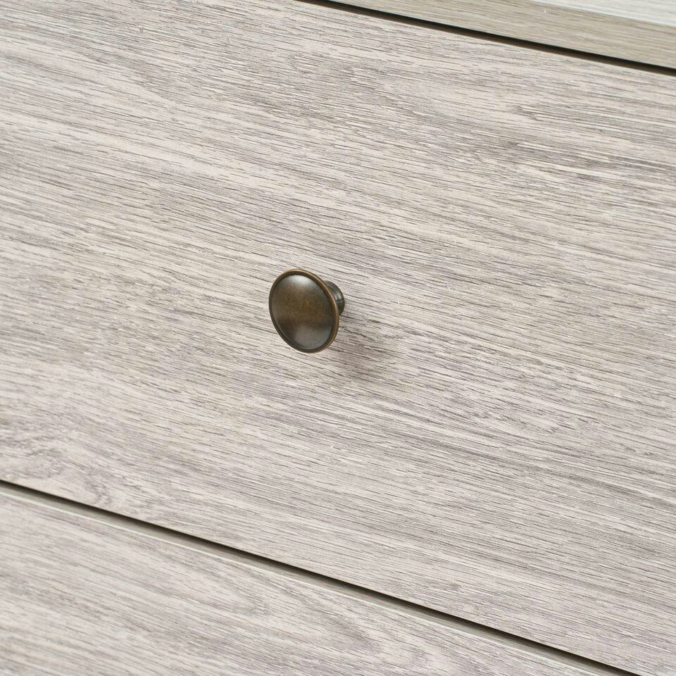 image 1 of Alva Open Wardrobe with 2 Drawers Grey | Grey Oak