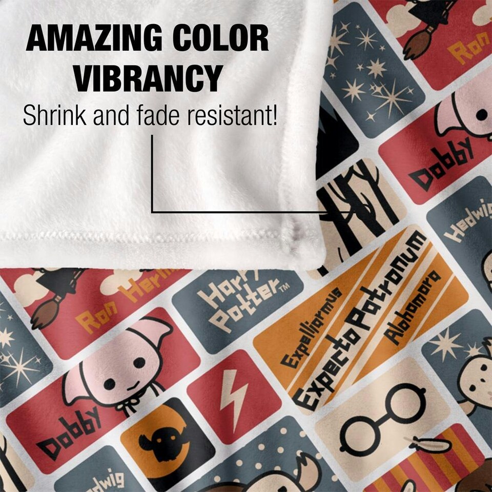 image 1 of Harry Potter Chibi Characters Blanket - Multicoloured - One Size