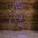 image 1 of 1m x 78cm Light up Standing Christmas Snowman with 390 Multi-Coloured LEDs
