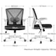 image 3 of Yaheetech  Mesh Office Chair with 90° Flip-up Armrests | White