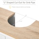 image 6 of kleankin Bathroom Pedestal Under Sink Cabinet Floor w/ Storage Shelf Double Door White | White