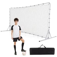 COSTWAY Portable Soccer Rebounder Net Soccer Training Equipment w/Carry Bag