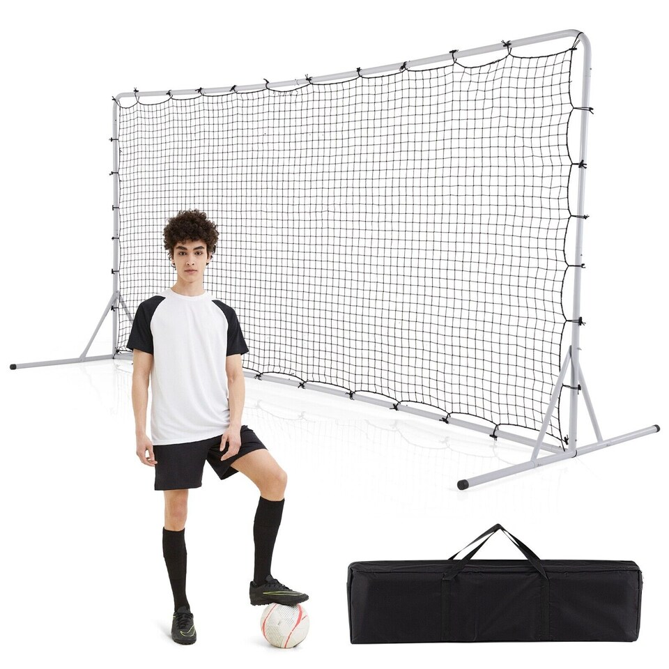 image 1 of COSTWAY Portable Soccer Rebounder Net Soccer Training Equipment w/Carry Bag