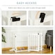 image 6 of PawHut Freestanding Pet Gate w/ 2 Support Feet for Doorways Stairs White