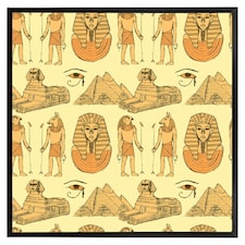Egyptians & sphinx (Picture Frame) Black | XL