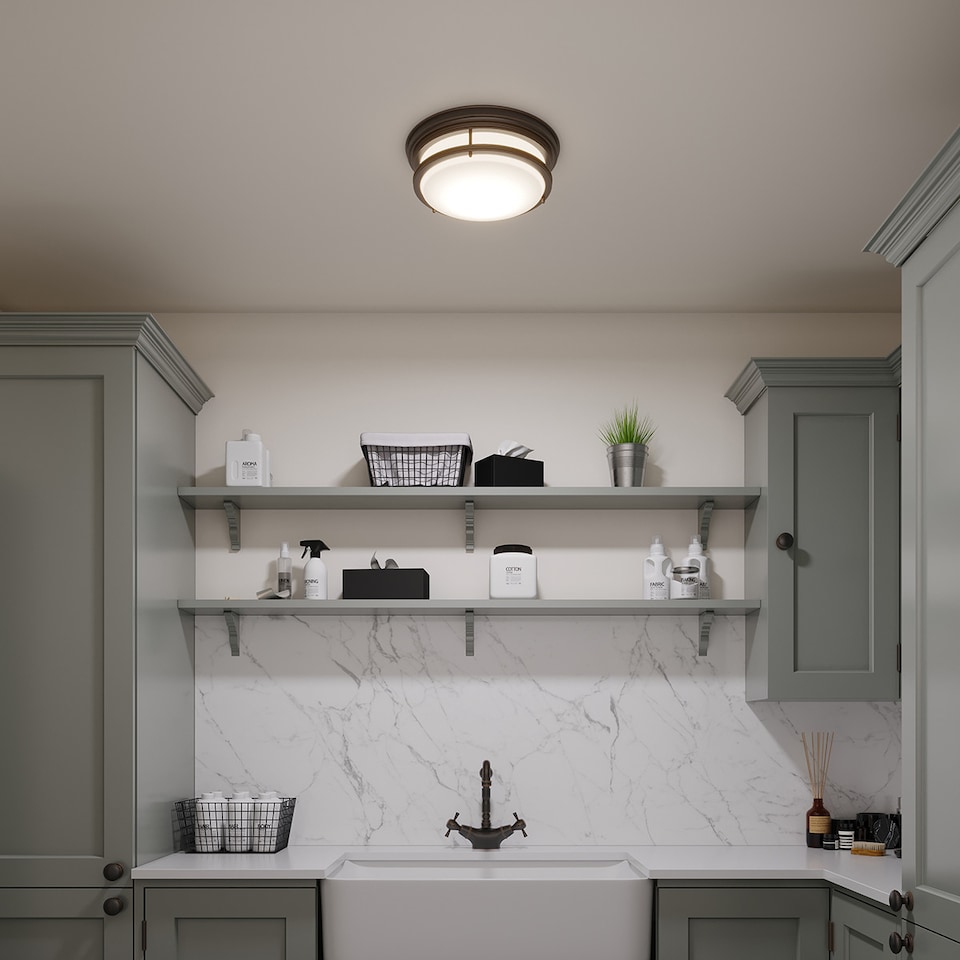 image 1 of Hadley 3 Light Semi Flush Ceiling Light Oil Rubbed Bronze, E27