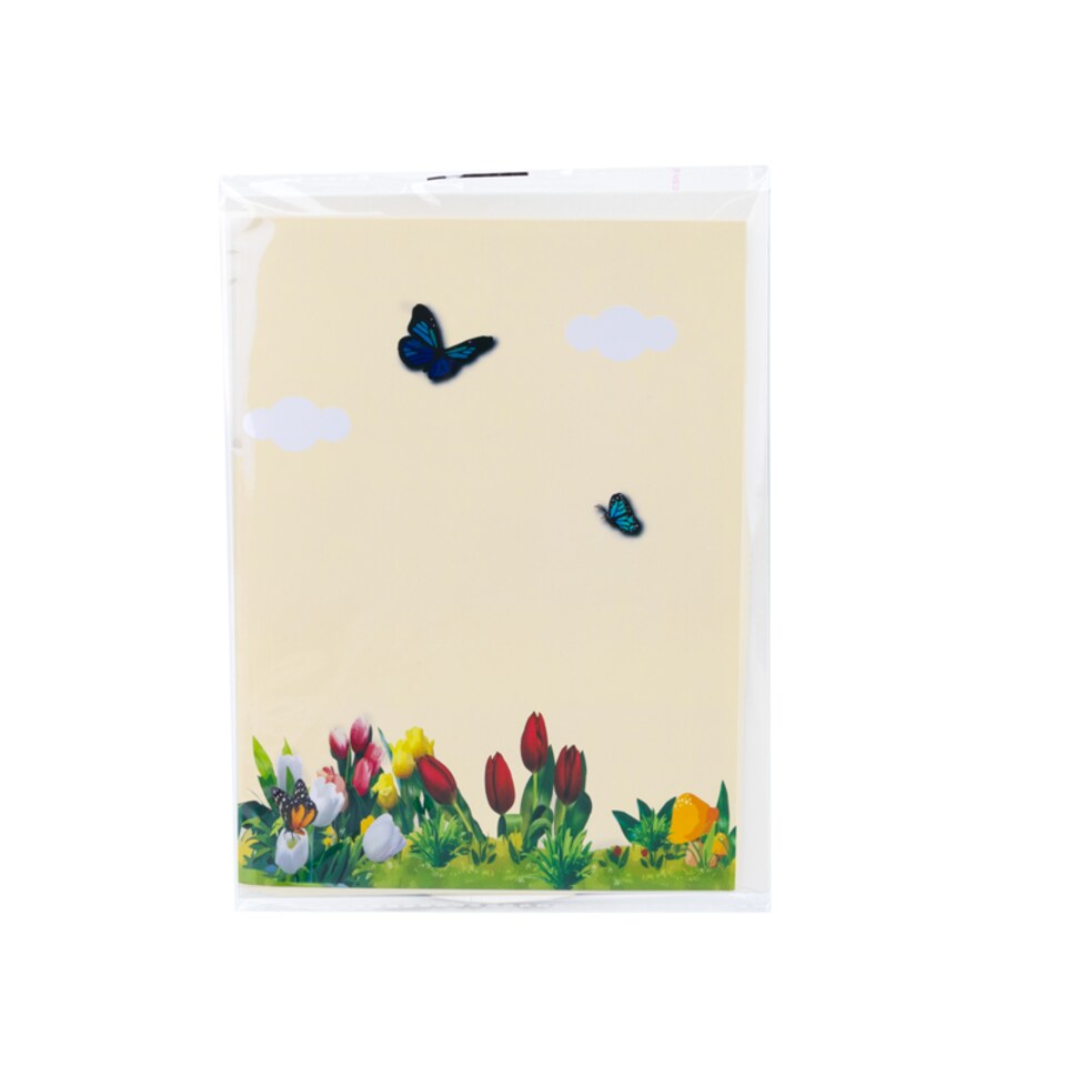 image 1 of Garden of Joy Colorful Tulips 3D Pop Up Greeting Card