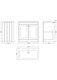image 2 of Balterley Floor Standing 2 Door Unit & Stone Basin 1 Tap Hole | White | 800 x 800 x 453mm