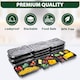 image 7 of Black 4 Compartment Meal Prep Containers With Lid Plastic Microwave Safe Food Storage Box 20pc