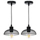 image 1 of Set of 2 Cassidy - Small Black Mesh Ceiling Pendant Lights | Black | 2